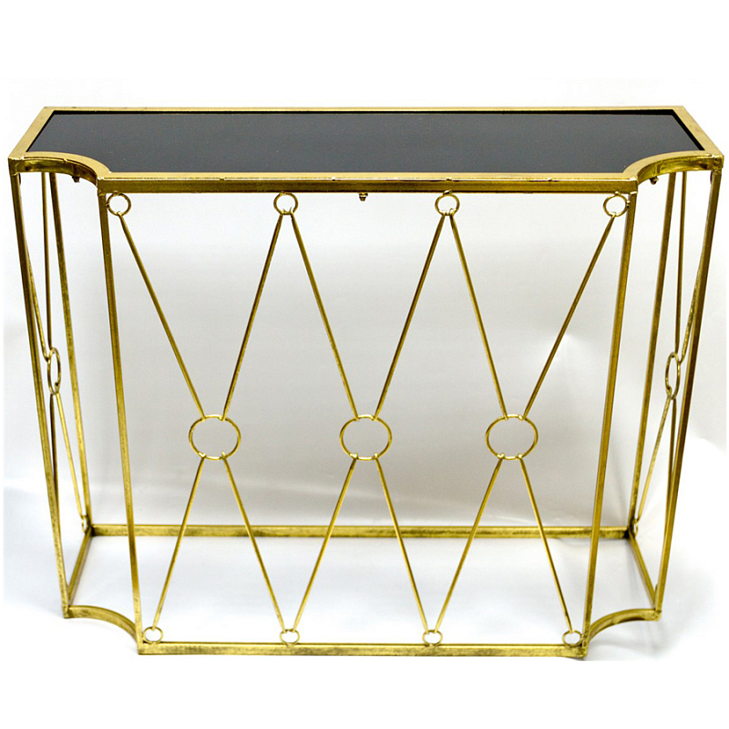 Консоль Mystic Art Deco Console Золотой Черный Консоль Mystic Art Deco Console Золотой Черный в Твери | Loft Concept