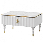 Стол журнальный белый с ящиком Expanses of Beauty варинант исполнения - 1 | Loft Concept в Твери