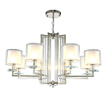 Люстра с 8-ю цилиндрическими плафонами из стекла Laurent варинант исполнения - 6 | Loft Concept в Твери