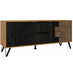 ТВ-тумба с  2-мя ящиками и закрытыми полками Stone Effect варинант исполнения - 1 | Loft Concept в Твери