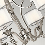 Люстра с белыми тканевыми абажурами в прозрачных стеклянных цилиндрах Kichler варинант исполнения - 3 | Loft Concept в Твери