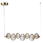 Подвесной светильник линейный с 7-ю рифлеными стеклянными шарами Marcelh Light варинант исполнения - 2 | Loft Concept в Твери