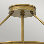 Потолочный светильник цвета латунь с плоским круглым плафоном Hinkley варинант исполнения - 3 | Loft Concept в Твери