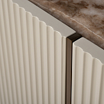 Тумба под телевизор серая с мраморной столешницей Uniqueness Marble варинант исполнения - 3 | Loft Concept в Твери