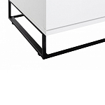 Стеллаж книжный белый с 3-мя открытыми полками и дверкой Strict Lines варинант исполнения - 5 | Loft Concept в Твери