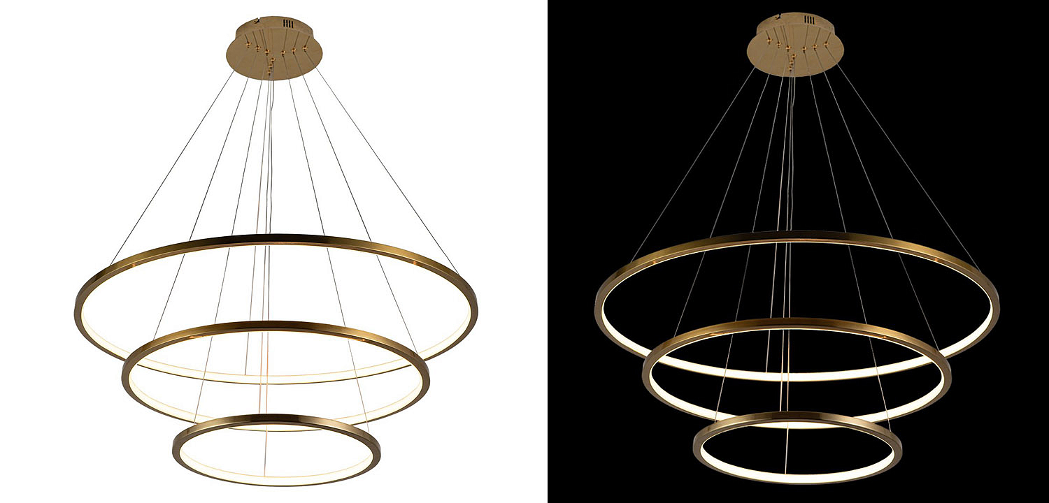 Люстра Ring Horizontal Trio gold Люстра Ring Horizontal Trio gold - Loft-Concept в Твери