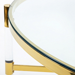 Кофейный столик со столешницей из стекла Crossy варинант исполнения - 5 | Loft Concept в Твери