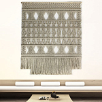 Панно на стену плетеное Макраме бежевый цвет  варинант исполнения - 11 | Loft Concept в Твери