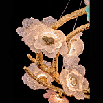 Люстра круглая на золотом каркасе с цветочным декором Miscellaneous herbs варинант исполнения - 5 | Loft Concept в Твери