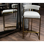 Стул барный букле бежевый с каркасом цвета матовое золото Tactility варинант исполнения - 6 | Loft Concept в Твери