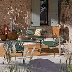 Зелёная скамья из стали Goodwin Metal Bench Green варинант исполнения - 4 | Loft Concept в Твери