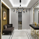 Люстра круглая с 9-ю цилиндрическими плафонами на магнитном креплении Bronze Concert варинант исполнения - 6 | Loft Concept в Твери