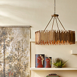 Люстра с абажуром из ротанга Wicker Furniture варинант исполнения - 4 | Loft Concept в Твери