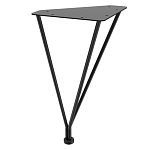 Стол журнальный c коричневой круглой столешницей на трех металлических ножках Charm Coffee Table варинант исполнения - 5 | Loft Concept в Твери