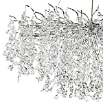 Линейная люстра с хрустальными подвесками на металлических ветках Fairytree Light Silver Linear Chandelier 18 варинант исполнения - 3 | Loft Concept в Твери