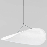 Подвесной светильник с белым тканевым плафоном в форме облака Crystal Cloud Junction варинант исполнения - 1 | Loft Concept в Твери