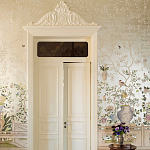 Обои ручная роспись Temple Newsam White Gold gilded silk варинант исполнения - 4 | Loft Concept в Твери