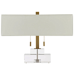 Настольная лампа прямоугольная на прозрачном основании Charm and Luxury варинант исполнения - 4 | Loft Concept в Твери