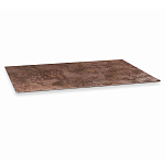 Стол обеденный с коричневой прямоугольной столешницей из керамики на четырех пластиковых ножках Brown Ceramics варинант исполнения - 3 | Loft Concept в Твери