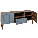 ТВ-тумба серая из массива бука с 2-мя дверками и ящиком Wenge Light варинант исполнения - 4 | Loft Concept в Твери