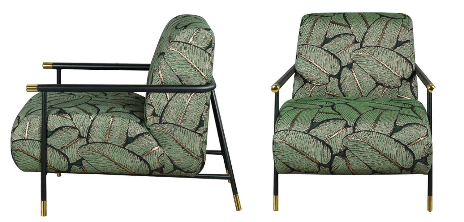 Кресло с Цветным принтом Листья Foliage Armchair Green - Loft-Concept в Твери