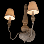 Бра с двумя конусовидными тканевыми абажурами Neighborhood варинант исполнения - 4 | Loft Concept в Твери