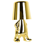 Настольная лампа фигурная золотого цвета с гладким абажуром Высота 19 см Sophia варинант исполнения - 2 | Loft Concept в Твери