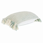 Чехол на подушку мятного цвета с бахромой и объемным узором Ethnic mix варинант исполнения - 1 | Loft Concept в Твери