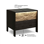 Тумба 2 ящика с подсветкой на рельефном фасаде Warm Industrial варинант исполнения - 10 | Loft Concept в Твери