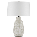 Настольная лампа с корпусом в форме вазы и белым абажуром Lots of Strokes варинант исполнения - 3 | Loft Concept в Твери