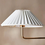 Люстра линейная с 2-мя белыми плиссированными тканевыми абажурами Combination варинант исполнения - 3 | Loft Concept в Твери