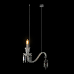 Подвесной светильник стеклянный в виде канделябра Curved Glass Chandelier варинант исполнения - 2 | Loft Concept в Твери