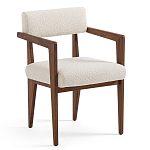 Кресло обеденное Alcove White Boucle из массива ореха варинант исполнения - 1 | Loft Concept в Твери