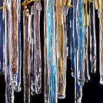 Люстра на подвесе с каркасом из металла и цветными подвесками из стекла Droplet Chandelier варинант исполнения - 2 | Loft Concept в Твери