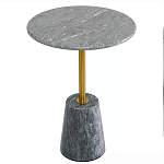 Кофейный столик круглый из мрамора серый Reliable Foundation варинант исполнения - 2 | Loft Concept в Твери