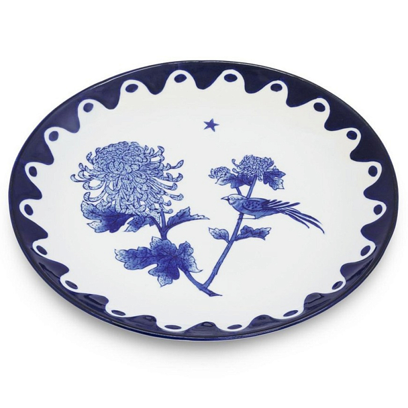 Тарелка Plate Chino Белый Синий Тарелка Plate Chino Белый Синий в Твери | Loft Concept