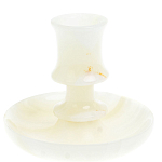 Подсвечник в виде чаши из натурального камня оникс Stone Candlestick варинант исполнения - 1 | Loft Concept в Твери