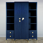 Большой шкаф с витриной Elsa Dreams Blue варинант исполнения - 6 | Loft Concept в Твери