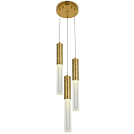 Подвесной светильник латунь Dew Drops Tube Brass Trio Hanging Lamp варинант исполнения - 2 | Loft Concept в Твери