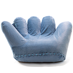 Дизайнерское плюшевое кресло в форме руки голубое Poltronova Joe Plush Baby Blue Armchair варинант исполнения - 1 | Loft Concept в Твери