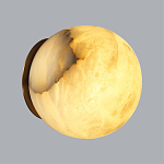 Настенно-потолочный светильник с плафоном в форме шара из алебастра Cryptocrystalline Stone варинант исполнения - 9 | Loft Concept в Твери