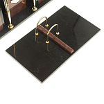 Настольный письменный набор из лемезита и змеевика с часами Royal Accessory варинант исполнения - 3 | Loft Concept в Твери