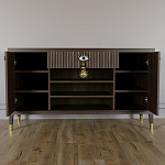 Комод-буфет Elsa Dreams Walnut с открытыми полками   варинант исполнения - 3 | Loft Concept в Твери