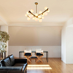 Люстра подвесная фигурная с белыми лампами в форме шара Felicitat варинант исполнения - 1 | Loft Concept в Твери