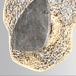 Бра с волнообразным стеклянным плафоном и вставкой из мрамора Liquid Stone варинант исполнения - 5 | Loft Concept в Твери