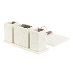 Настольный письменный набор из мрамора и креноида с гербом России Marble Accessory варинант исполнения - 3 | Loft Concept в Твери