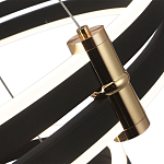 Люстра светодиодная с 3-мя плафонами в форме колец из акрила и алюминия с пультом для регулировки света Ring Horizontal Anthracite варинант исполнения - 8 | Loft Concept в Твери