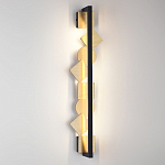 Бра вертикальное черного цвета с золотыми кругами и квадратами Gravyura варинант исполнения - 4 | Loft Concept в Твери