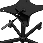 Стул с мягкой черной обивкой из велюра и подъемно-поворотным механизмом на колесиках Harper Black варинант исполнения - 5 | Loft Concept в Твери