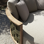 Дизайнерский уличный диван из массива дерева с плетеной спинкой PALINFRASCA Sofa варинант исполнения - 14 | Loft Concept в Твери